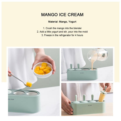 Ice Cream Mold Summer Homemade Ice Pop Making Box Ice Cream Tools